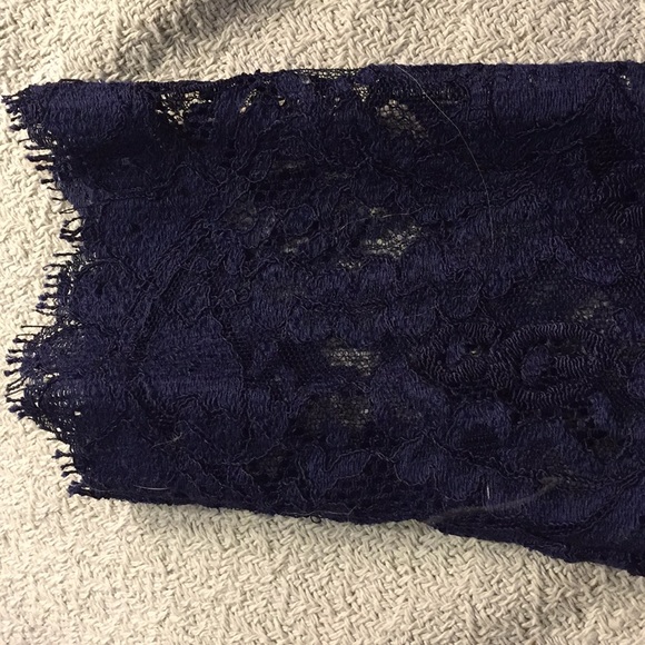 Kevan Hall Navy Lace Sheath Dress - Picture 6 of 7